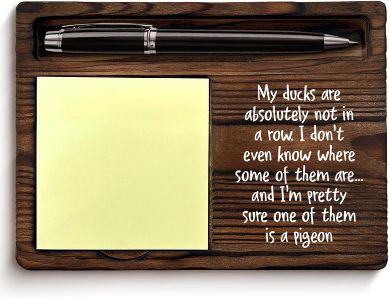 QODMGD Funny Office Sticky Note Holder My Ducks are Absolutely Not in a Row Post It Note Dispenser for Home Office Desk Decor, Sarcastic Gifts for Boss Leader Supervisor Coworkers - Image 1